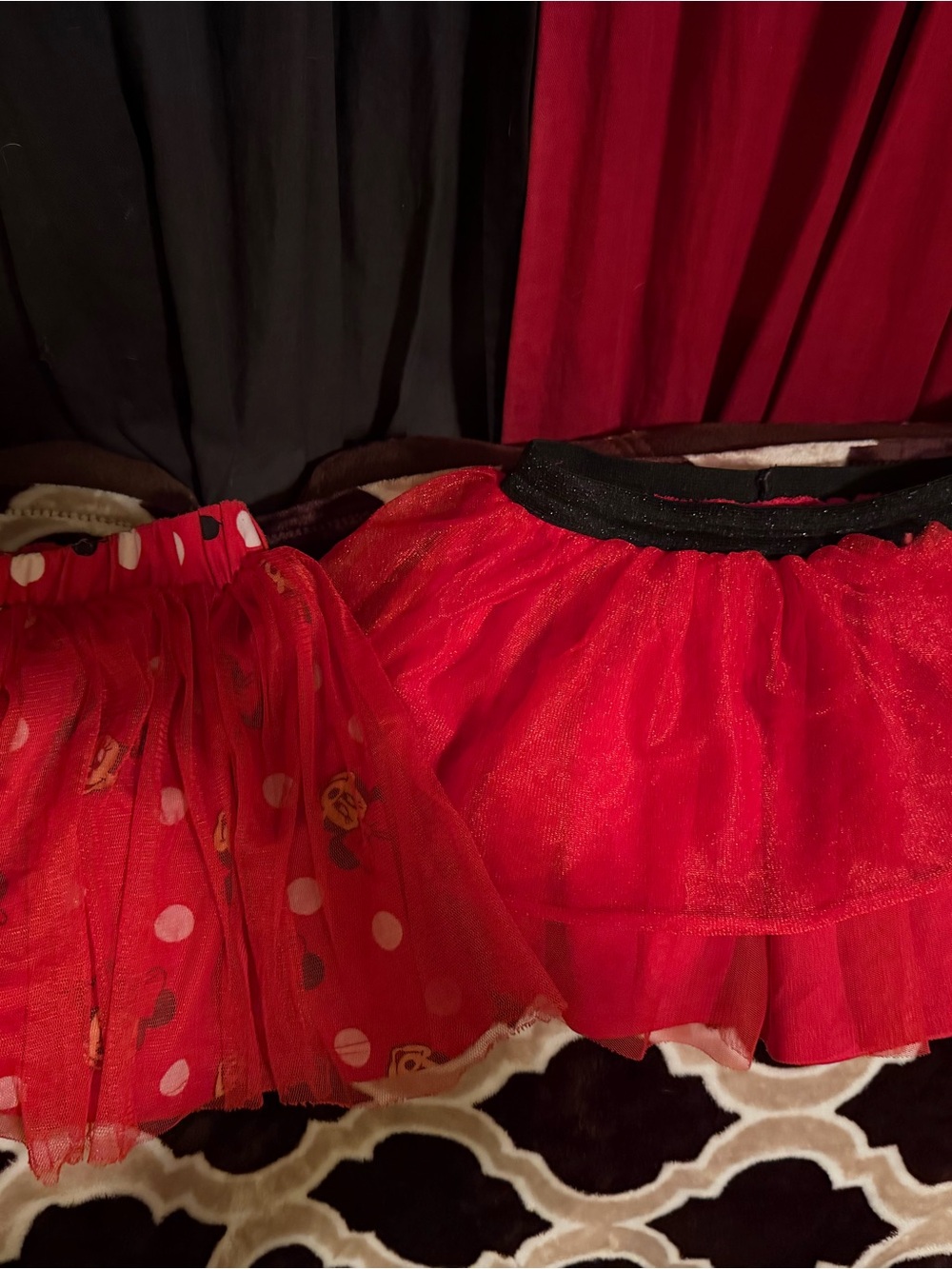 Disney Red and Black Tulle Dance Skirts